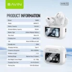 Écouteurs Bavin BA73 – Grande autonomie pour usage prolongé