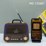 Enceinte MD-1308BT avec ports USB et carte SD.