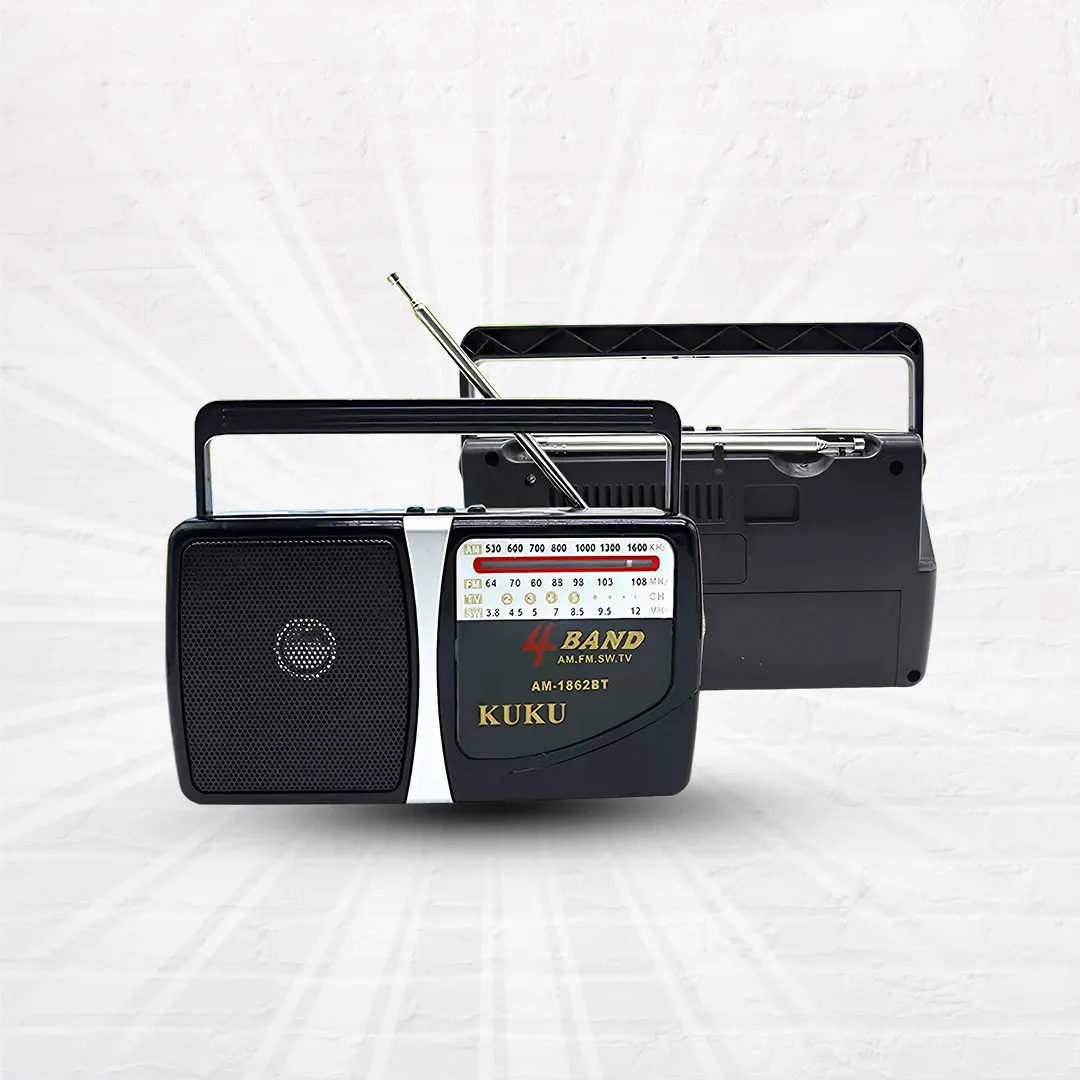 radio-portable-rechargeable-rd-302bt-cote Radio portable rechargeable RD-302BT vue latérale.