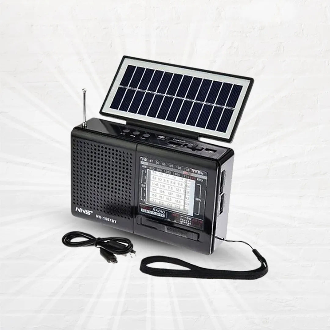 radio-solaire-ns-1587bt-design-portable Design portable de la radio solaire Bluetooth NS-1587BT.