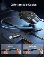 Chargeur voiture avec affichage numérique de tension LED.
