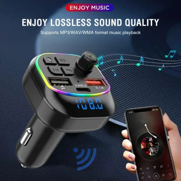 M54 Car MP3 Player 40W QC3 PD20W.